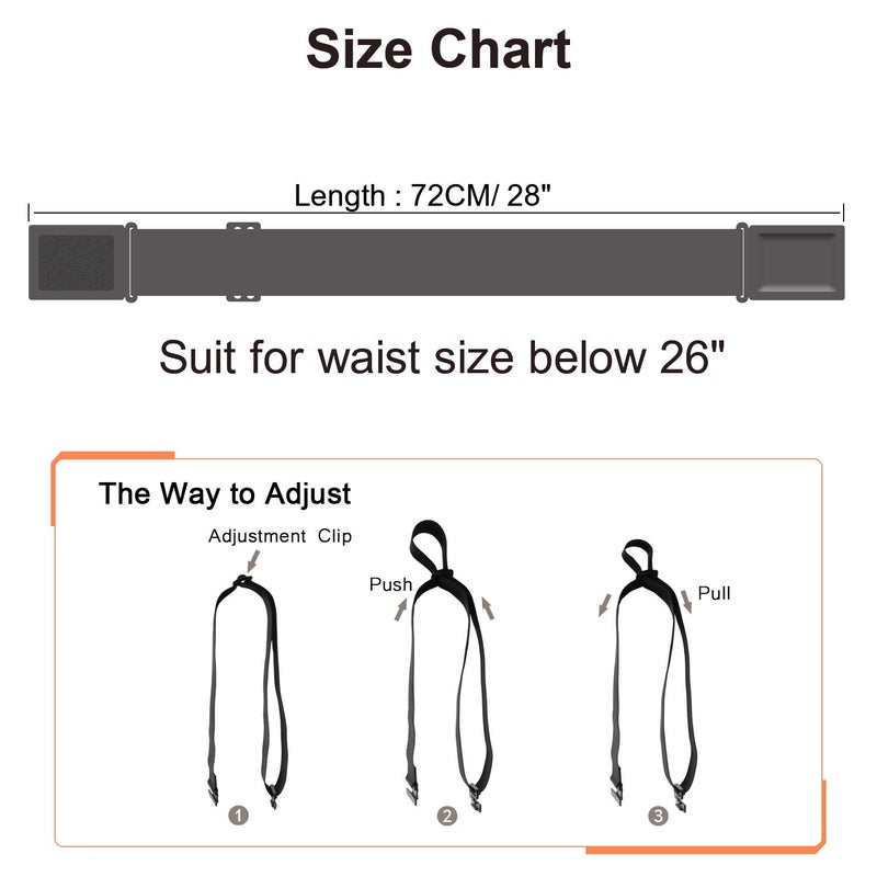 XZQTIVE 2 Pack Kids Adjustable Magnetic Belt Boys Girls Elastic Belt with Easy Magnetic Buckle - Image 2